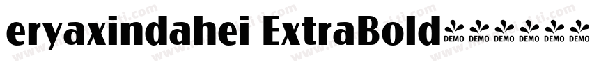 eryaxindahei ExtraBold字体转换